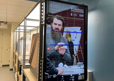 DakBoard calendar display in 3D print lab